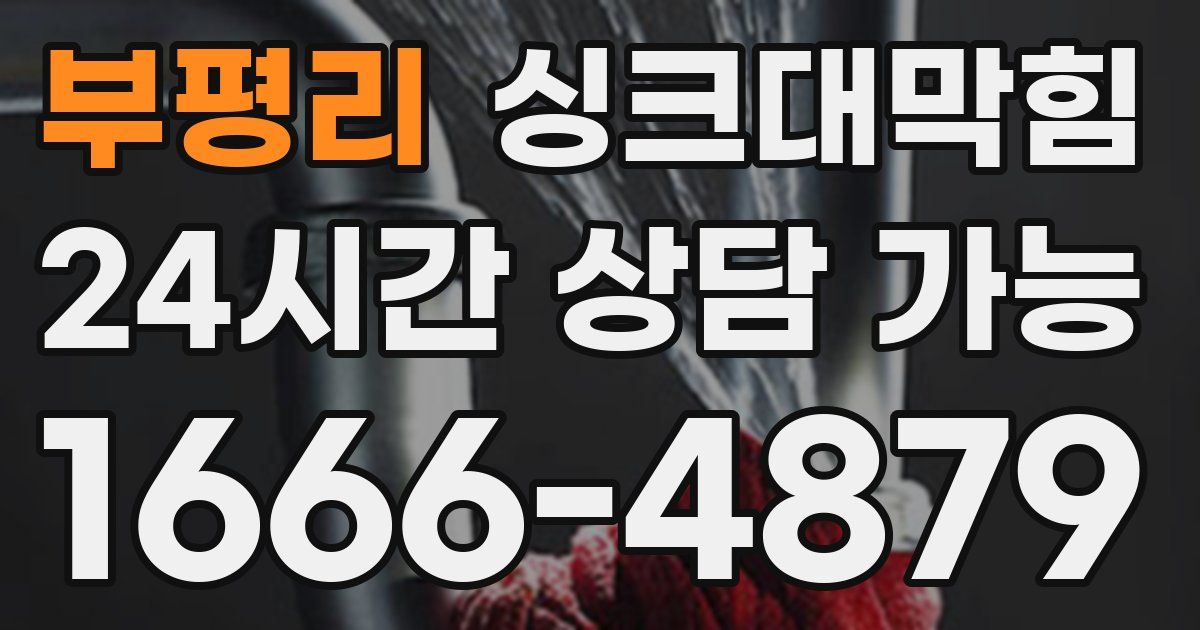 부평리 싱크대 뚫기