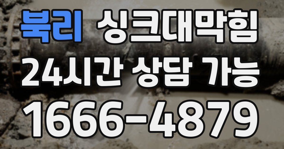 북리 싱크대 뚫기