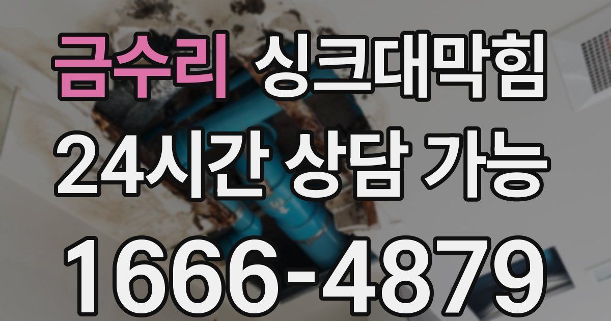 금수리 싱크대 뚫기