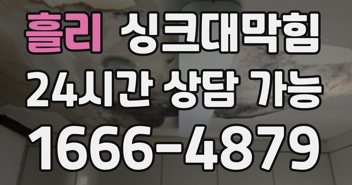 흘리 싱크대 뚫기