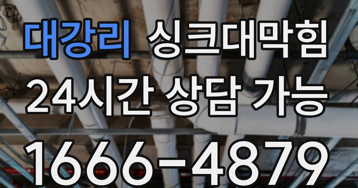 대강리 싱크대 뚫기