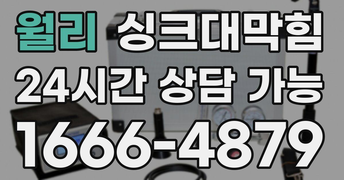 월리 싱크대 뚫기