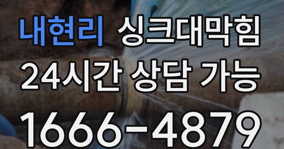 내현리 싱크대 뚫기