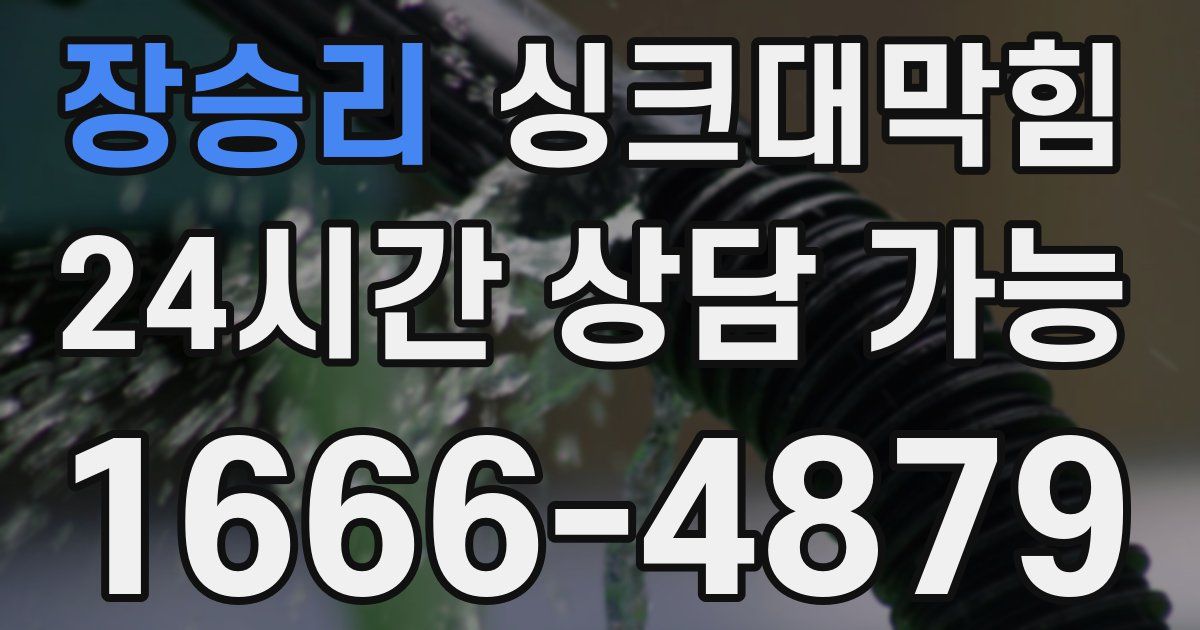 장승리 싱크대 뚫기