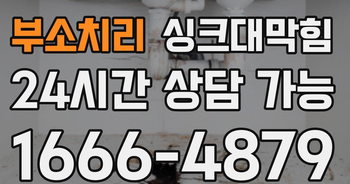 부소치리 싱크대 뚫기