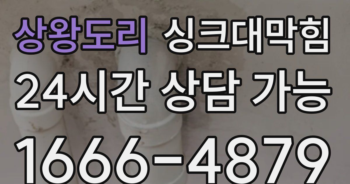 상왕도리 싱크대 뚫기