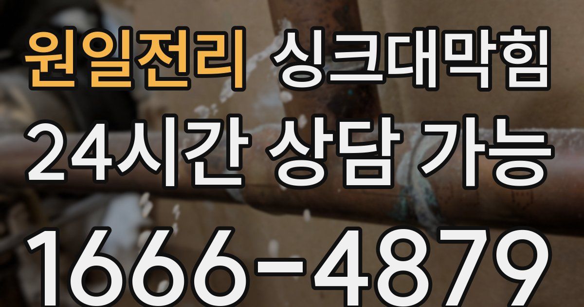원일전리 싱크대 뚫기