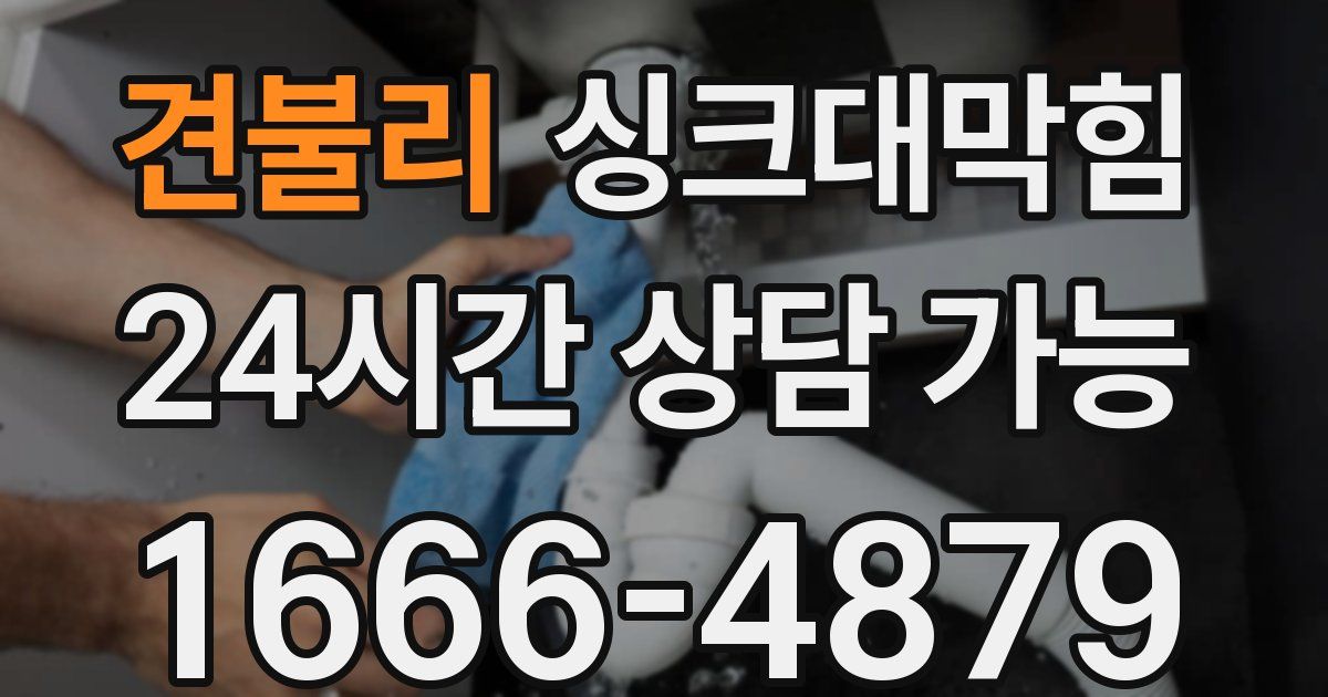 견불리 싱크대 뚫기