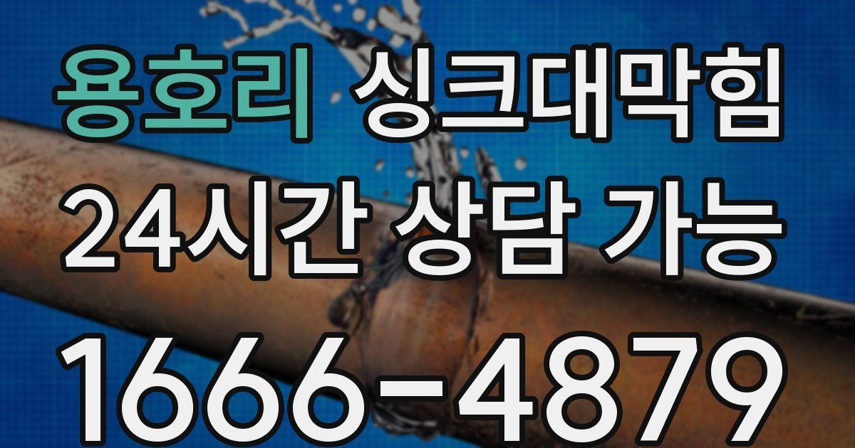 용호리 싱크대 뚫기