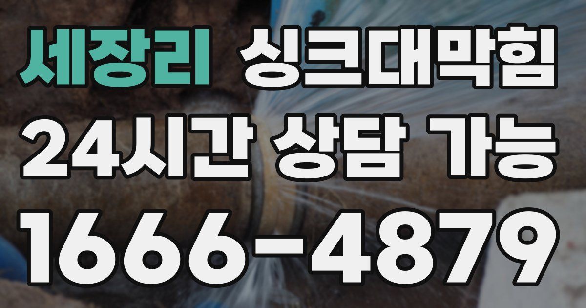 세장리 싱크대 뚫기