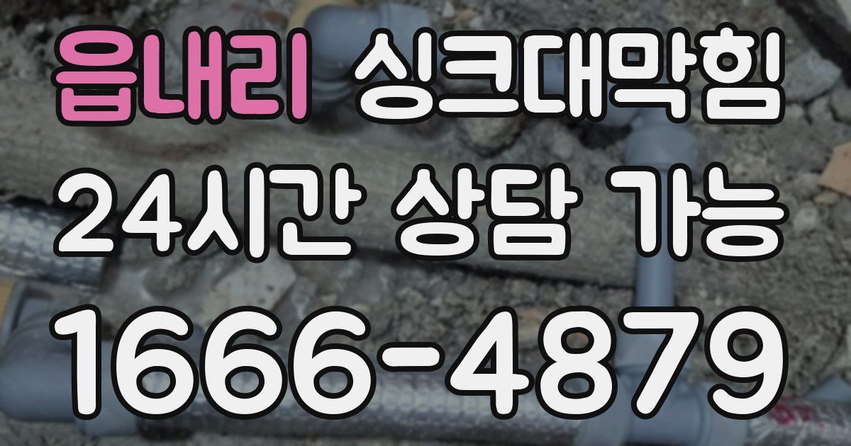 읍내리 싱크대 뚫기