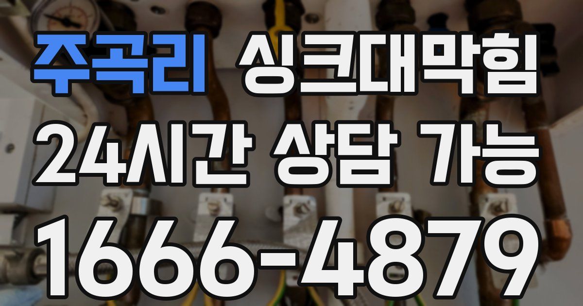 주곡리 싱크대 뚫기