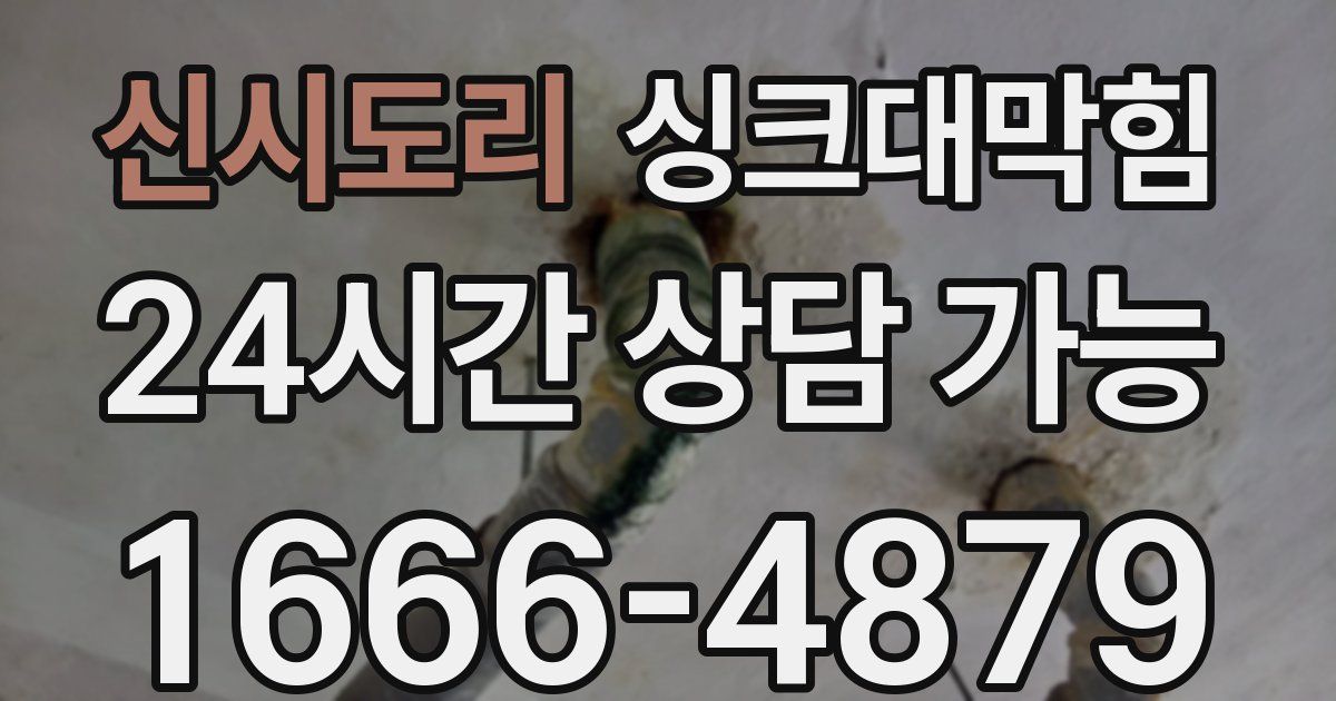 신시도리 싱크대 뚫기