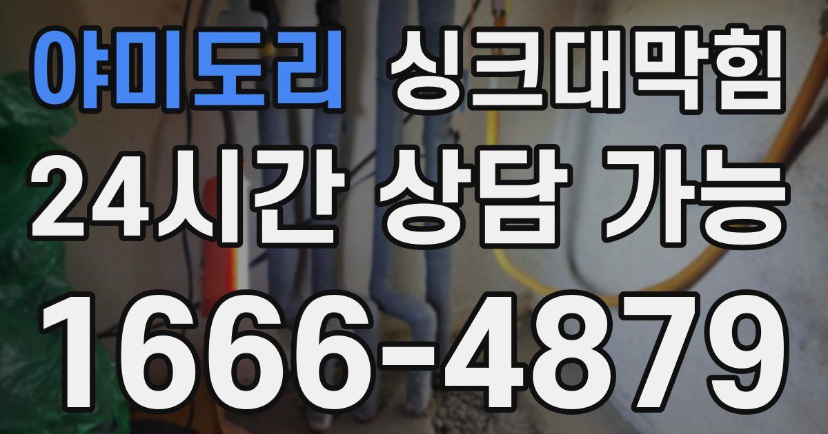 야미도리 싱크대 뚫기