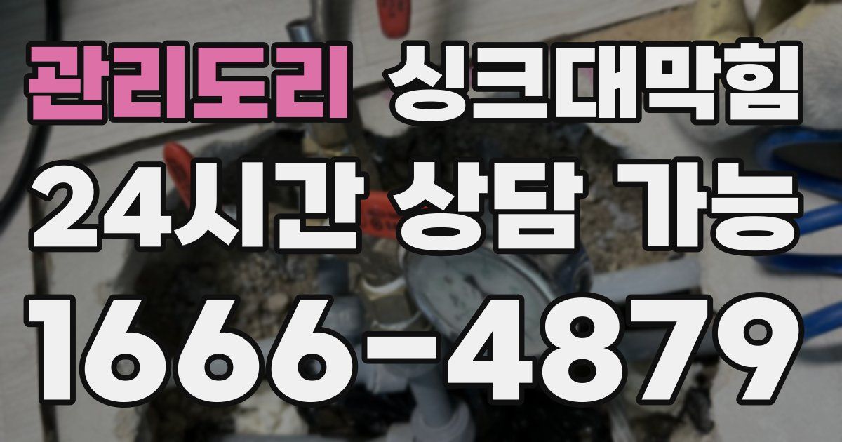 관리도리 싱크대 뚫기