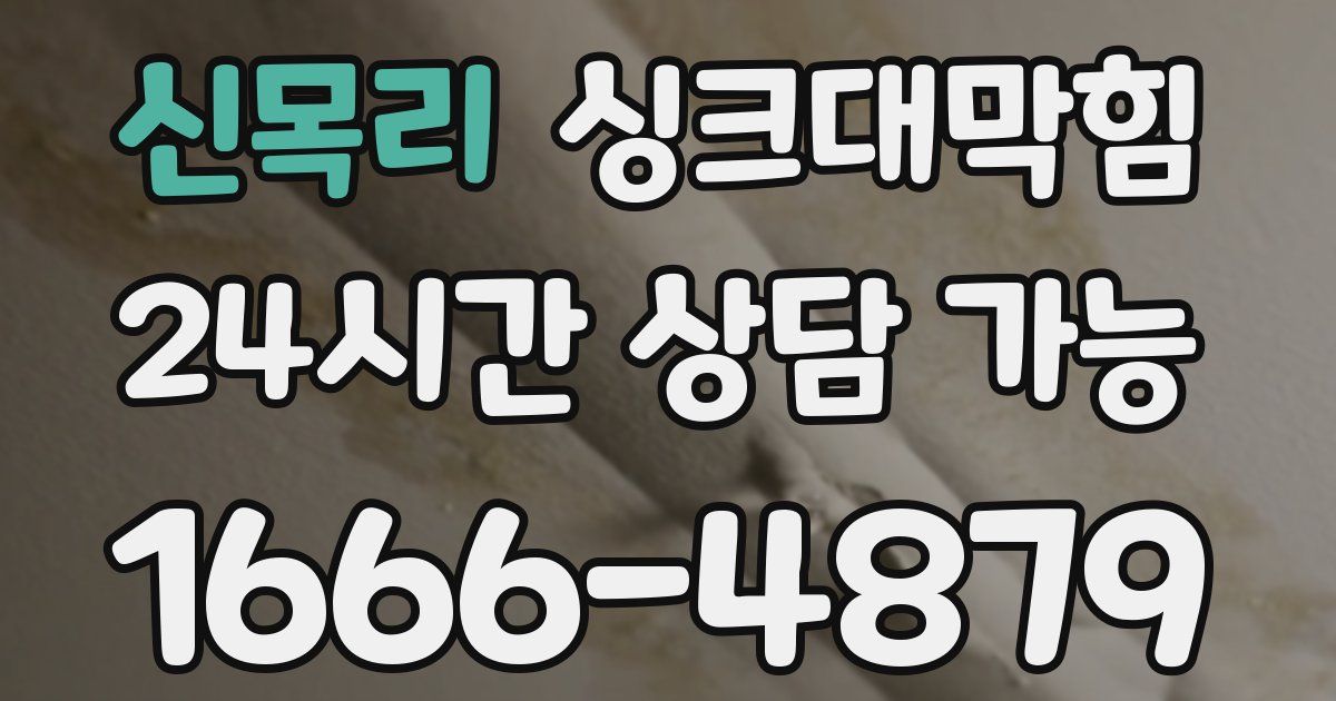 신목리 싱크대 뚫기