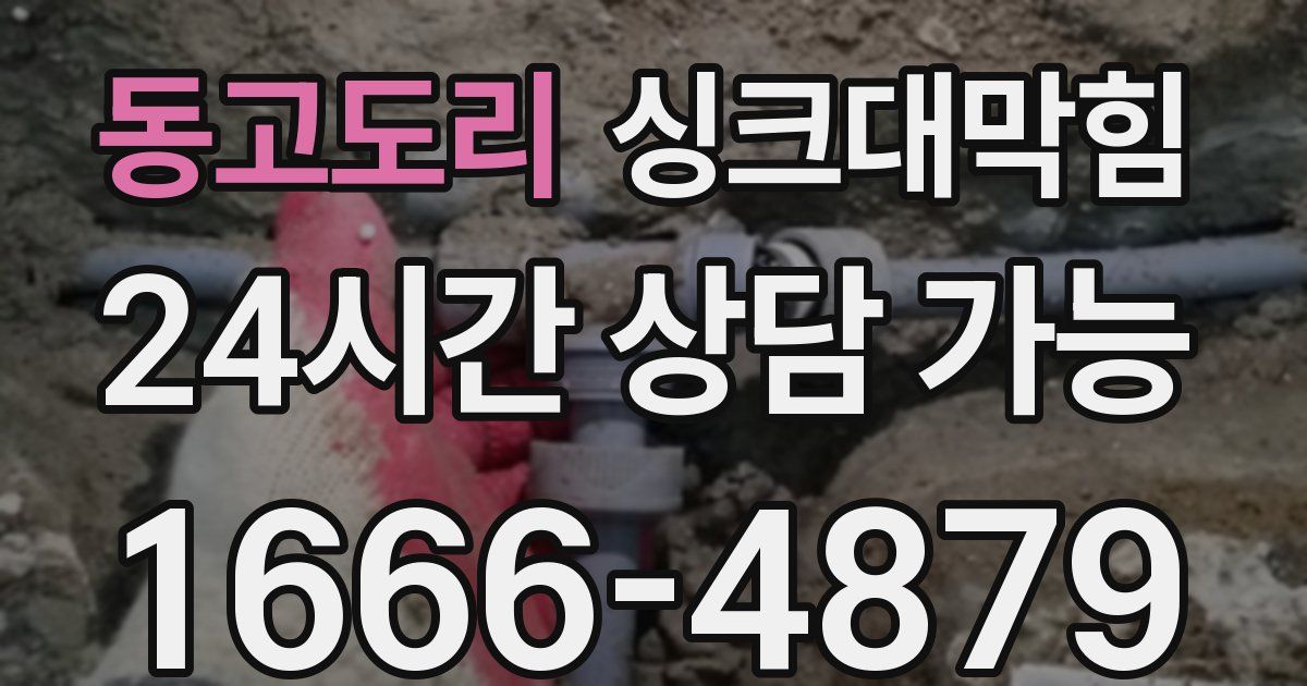 동고도리 싱크대 뚫기