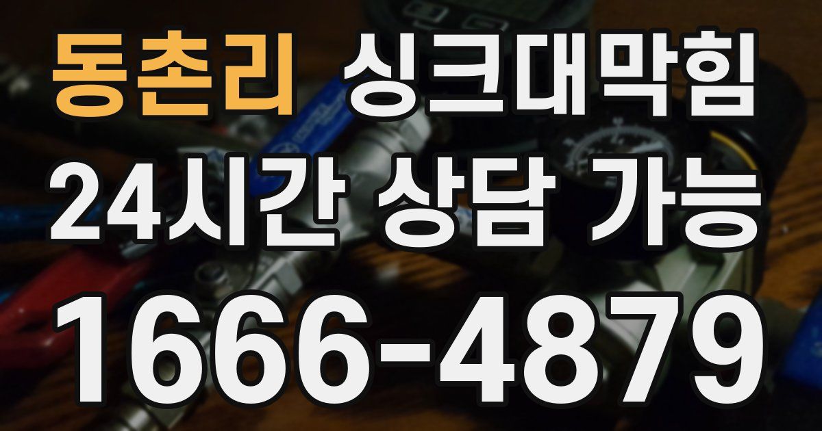 동촌리 싱크대 뚫기