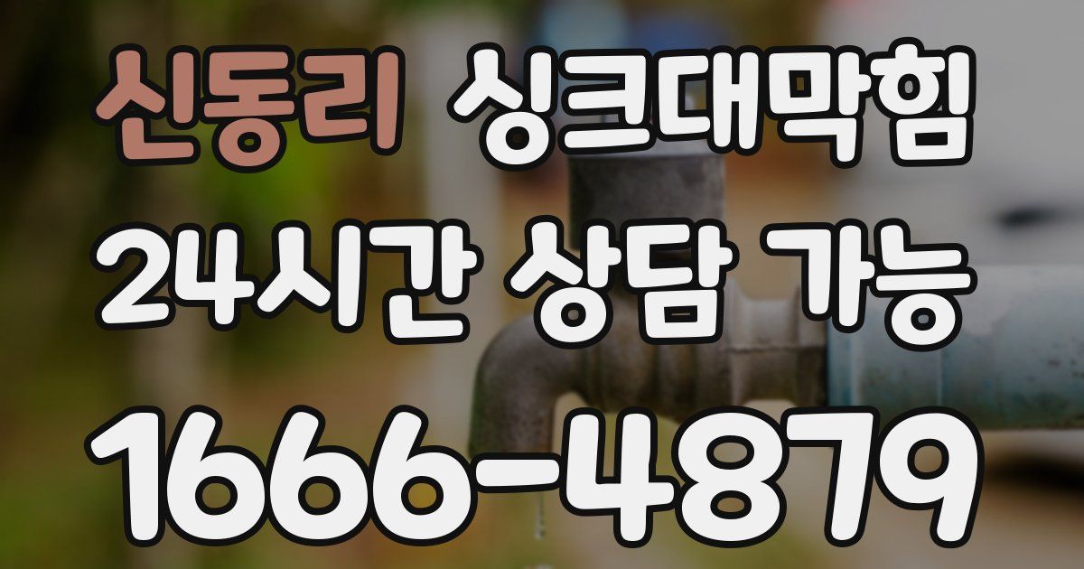 신동리 싱크대 뚫기
