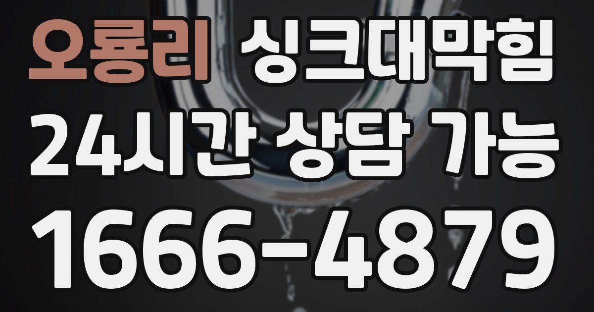 오룡리 싱크대 뚫기
