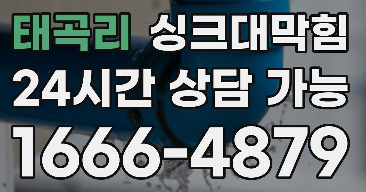 태곡리 싱크대 뚫기