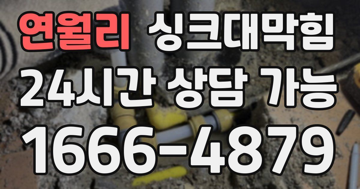 연월리 싱크대 뚫기