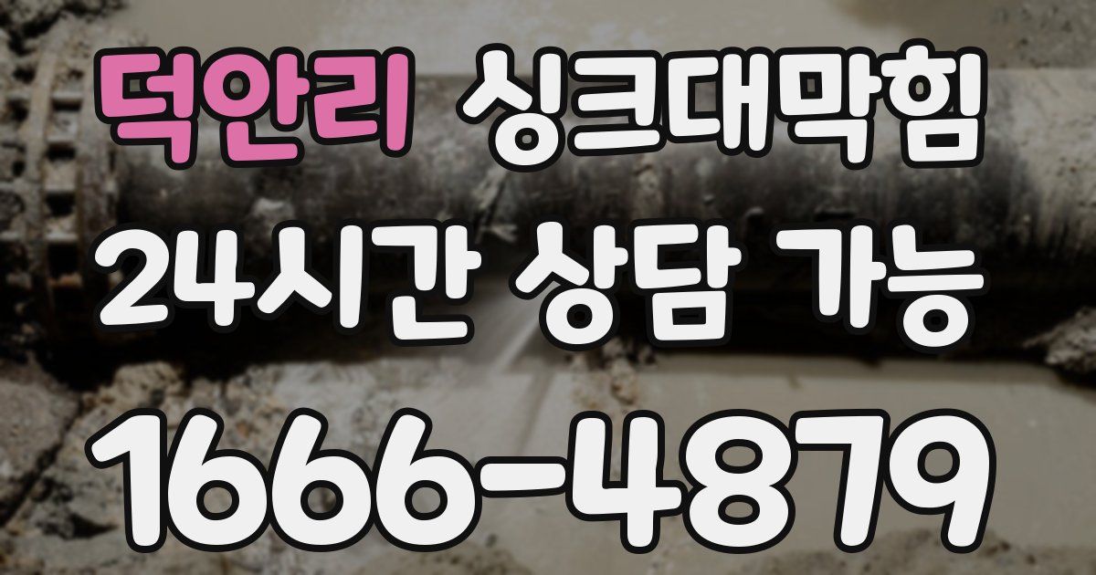 덕안리 싱크대 뚫기