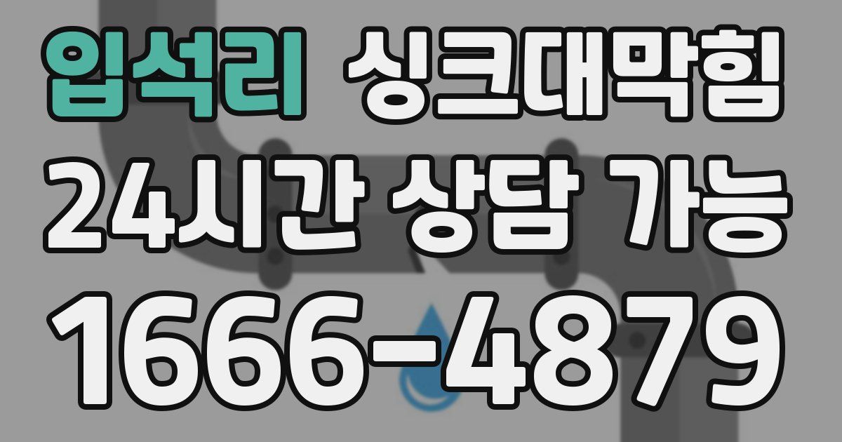 입석리 싱크대 뚫기