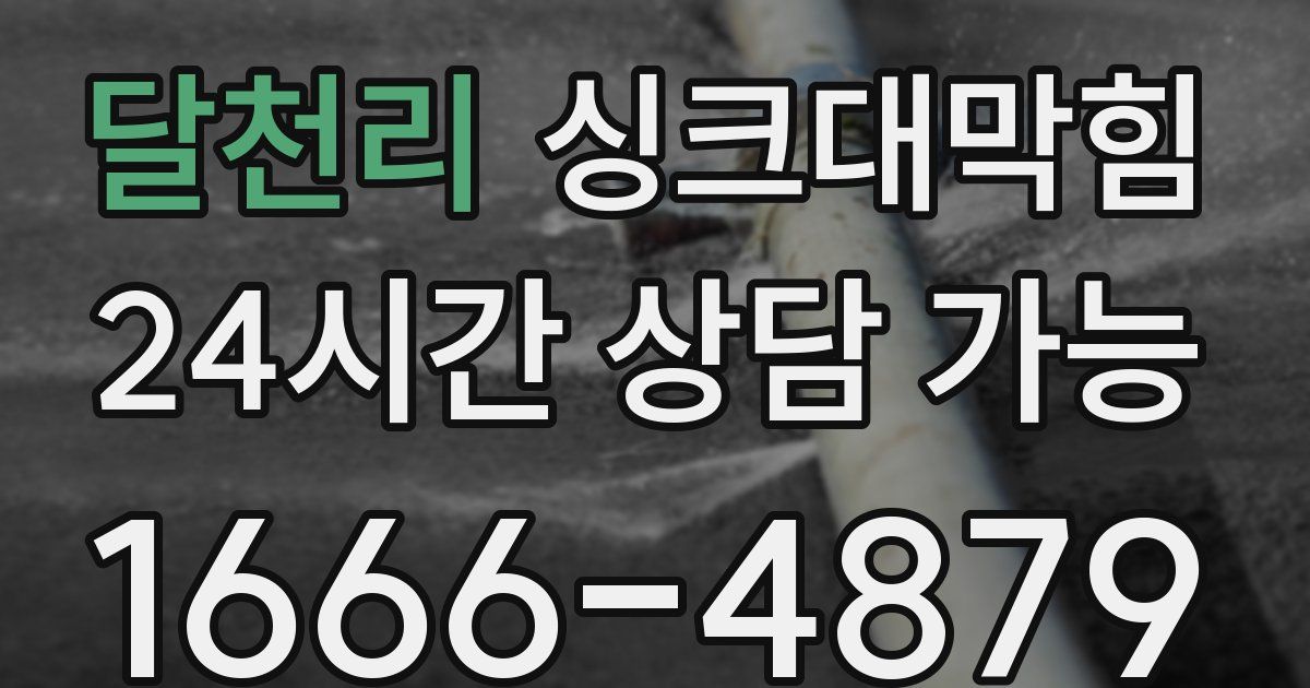 달천리 싱크대 뚫기