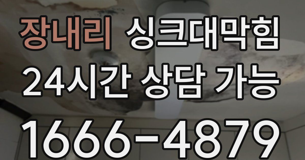 장내리 싱크대 뚫기