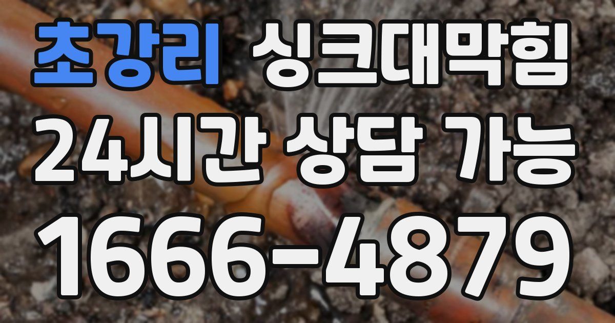 초강리 싱크대 뚫기