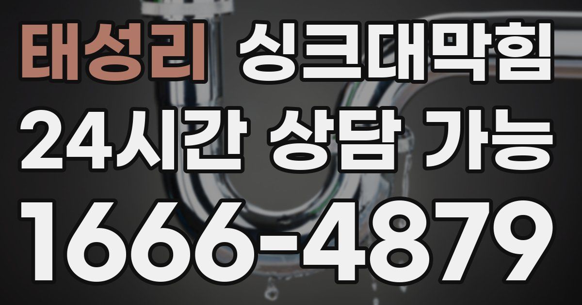 태성리 싱크대 뚫기