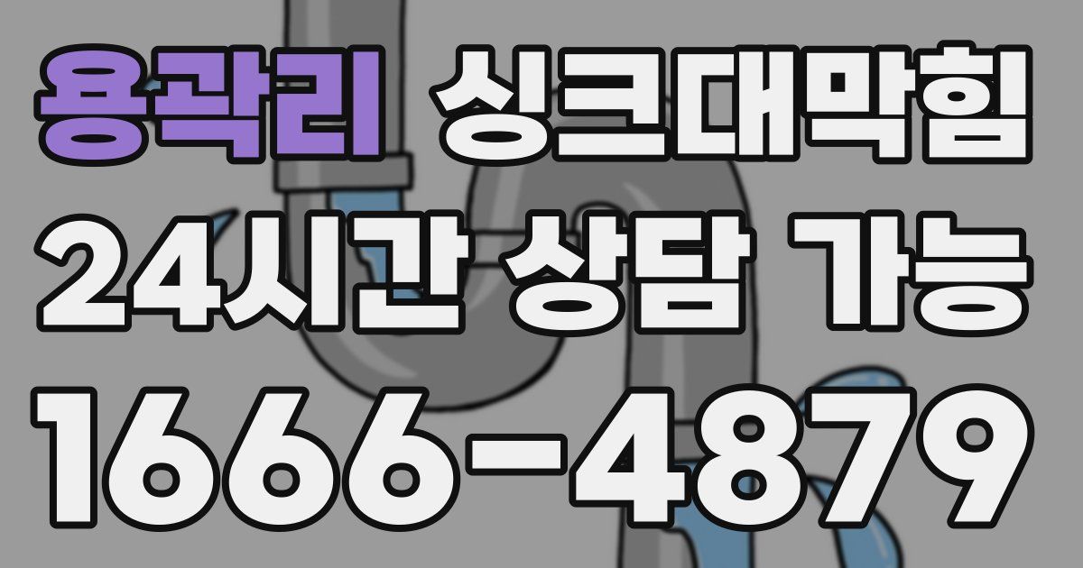 용곽리 싱크대 뚫기