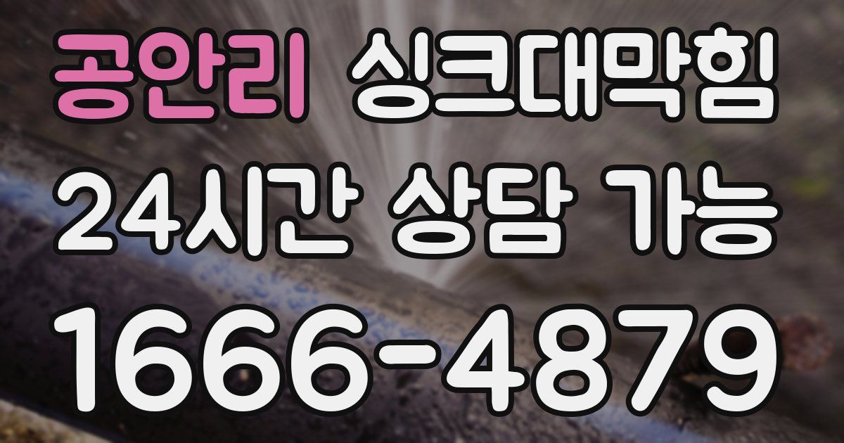 공안리 싱크대 뚫기