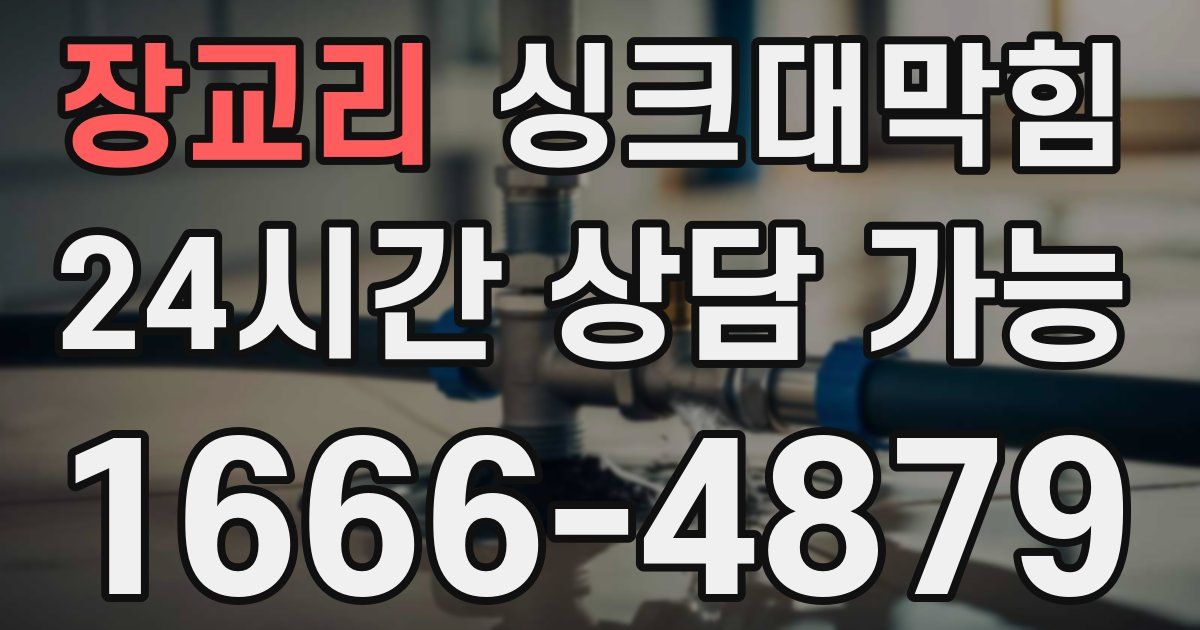 장교리 싱크대 뚫기