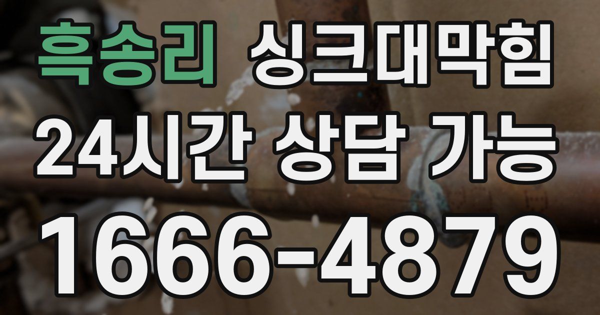 흑송리 싱크대 뚫기