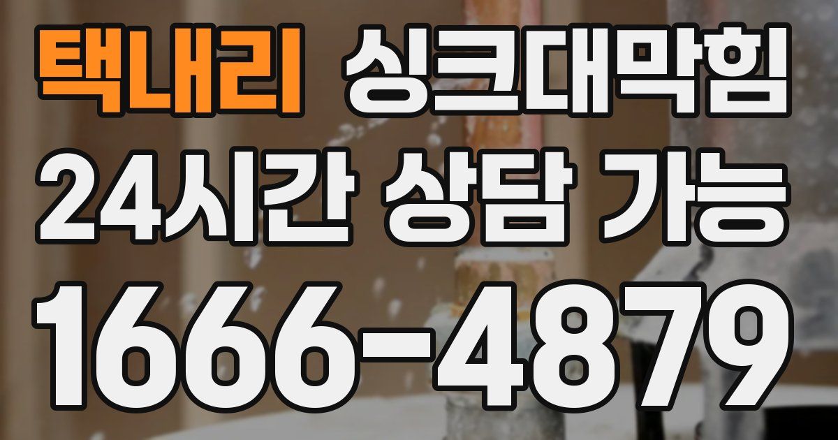 택내리 싱크대 뚫기