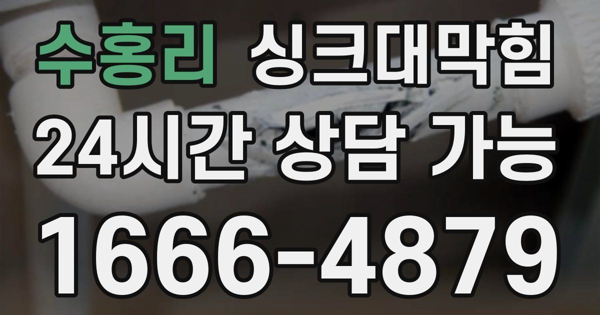 수홍리 싱크대 뚫기