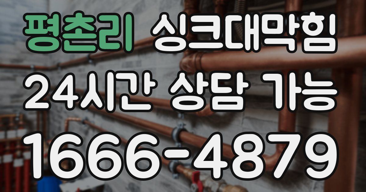 평촌리 싱크대 뚫기