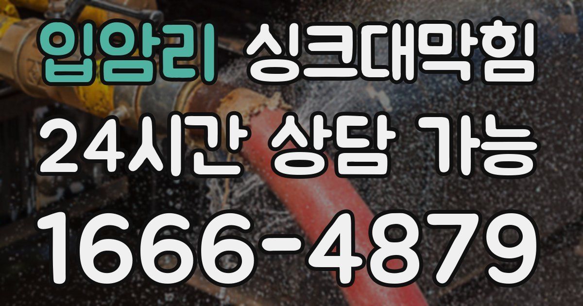 입암리 싱크대 뚫기