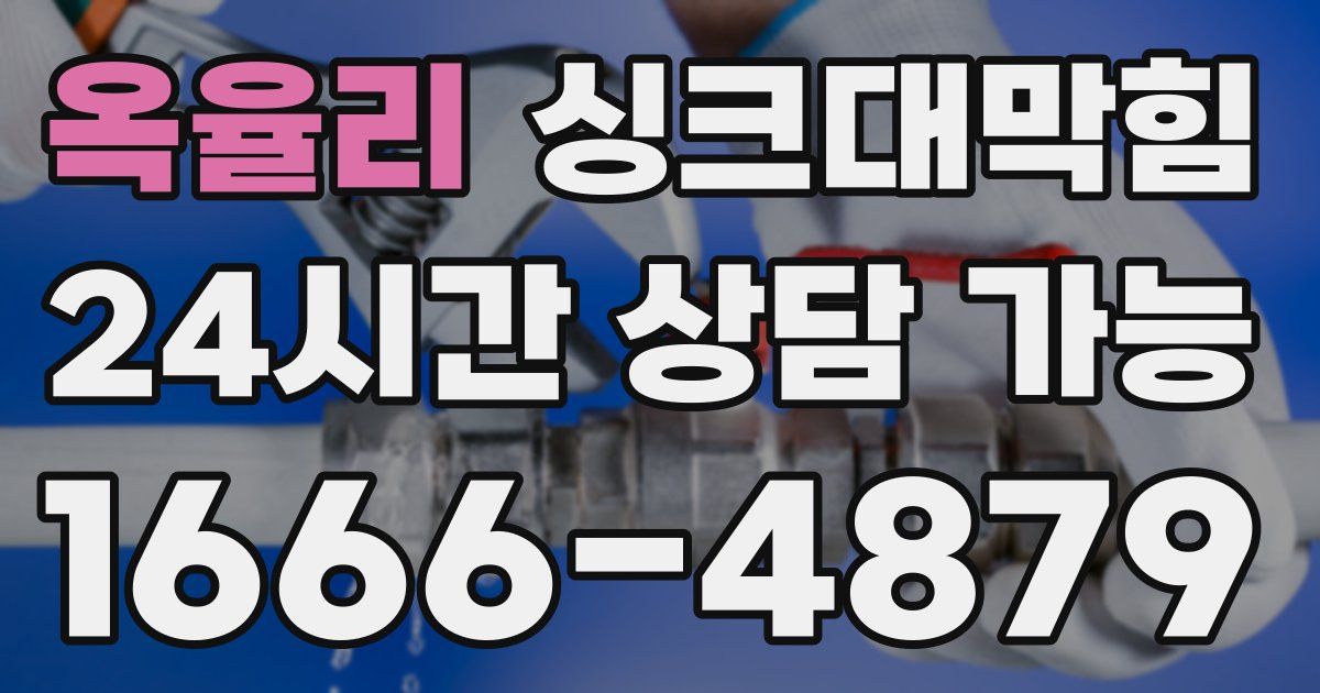 옥율리 싱크대 뚫기