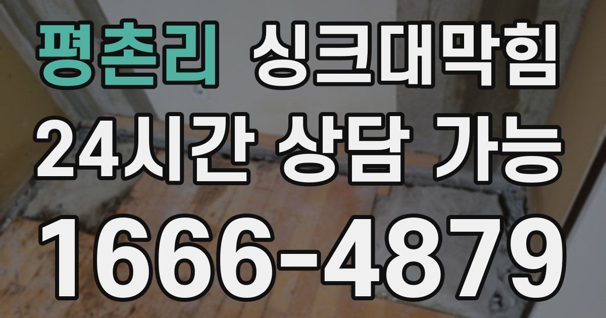 평촌리 싱크대 뚫기