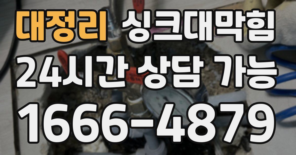 대정리 싱크대 뚫기