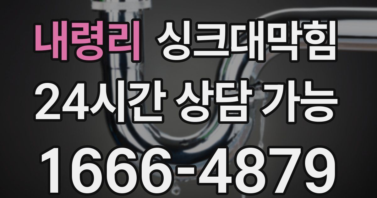 내령리 싱크대 뚫기