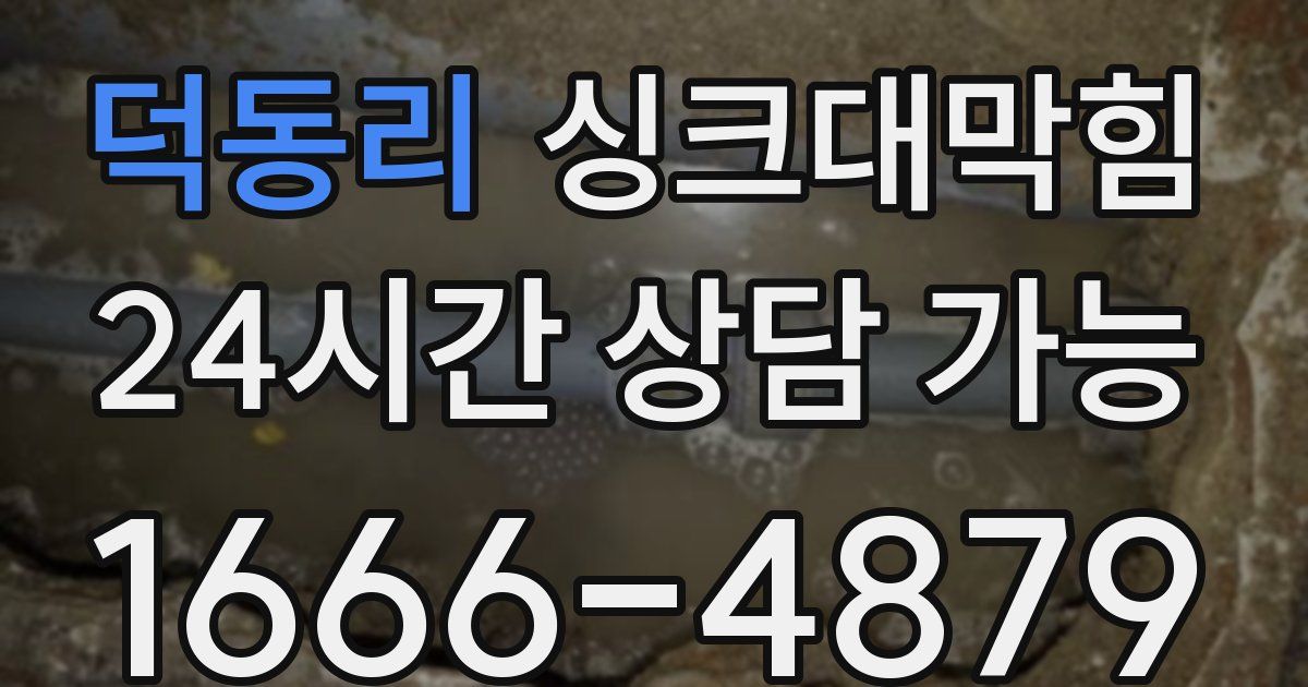 덕동리 싱크대 뚫기