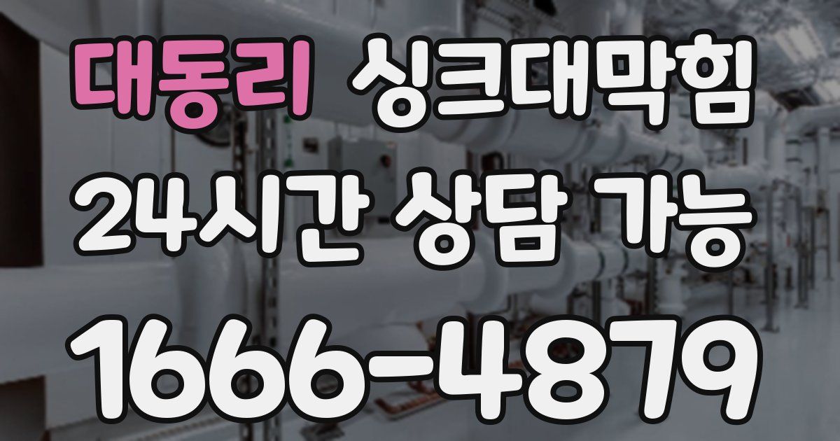 대동리 싱크대 뚫기