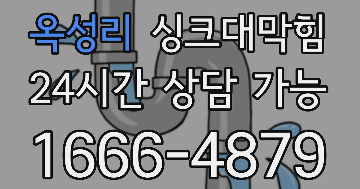 옥성리 싱크대 뚫기