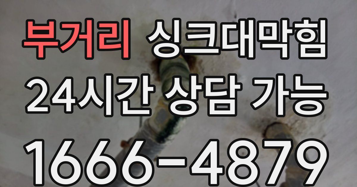 부거리 싱크대 뚫기