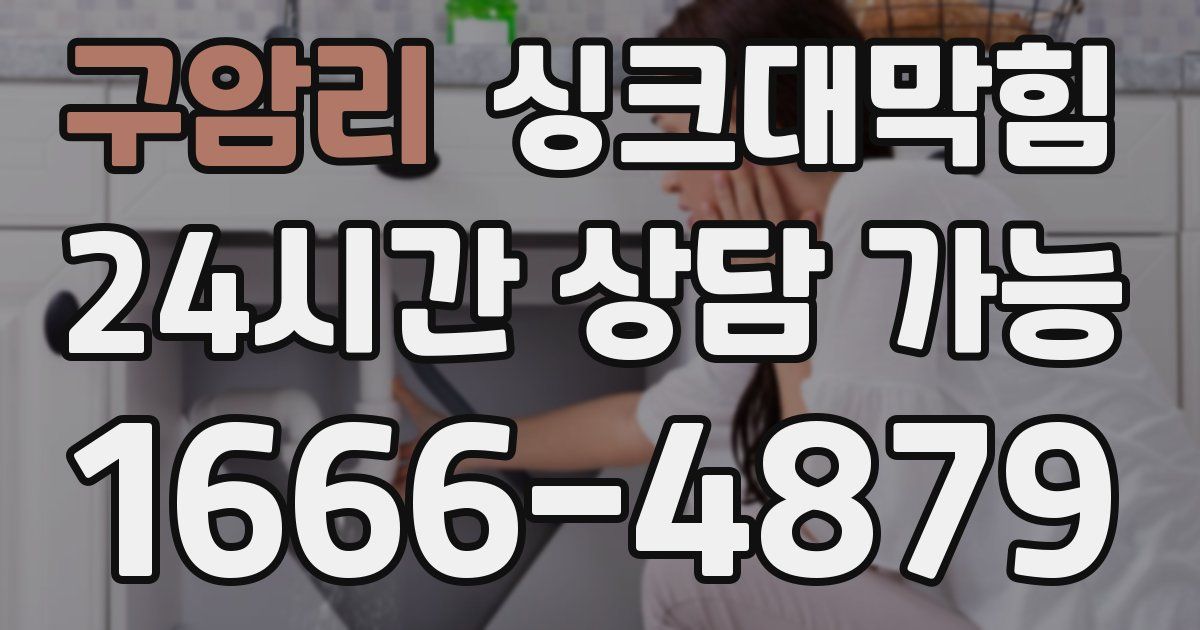 구암리 싱크대 뚫기