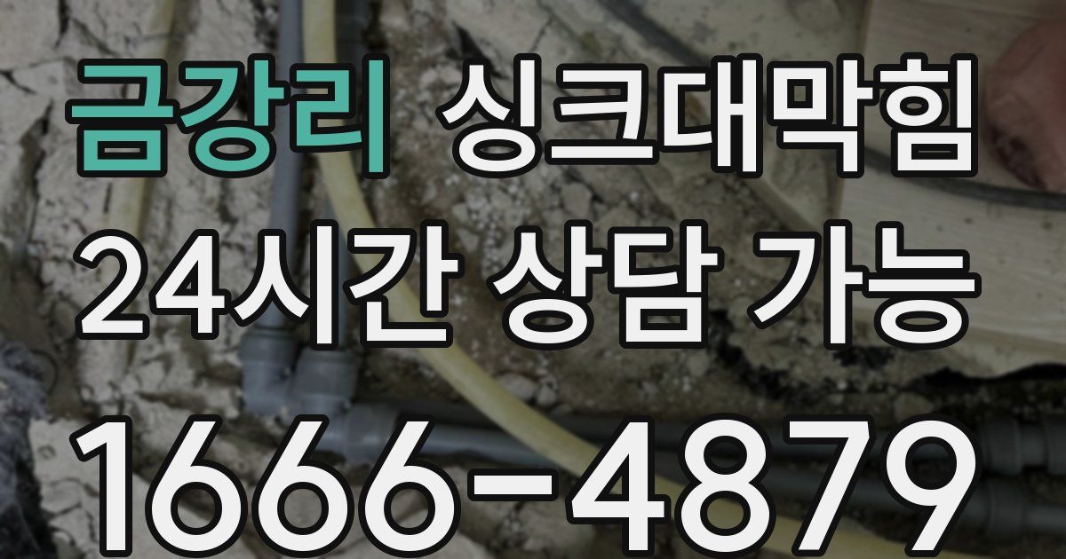 금강리 싱크대 뚫기